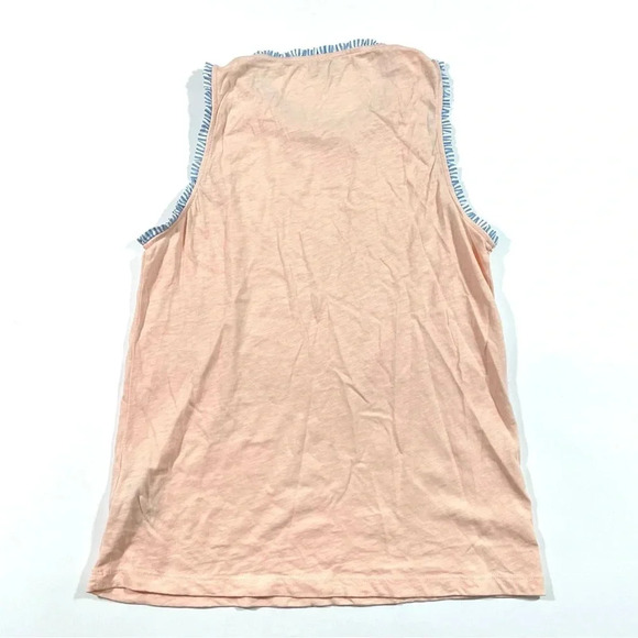 J Crew Factory Ruffle Trim Cotton Tank Top Size Small - Picture 2 of 7